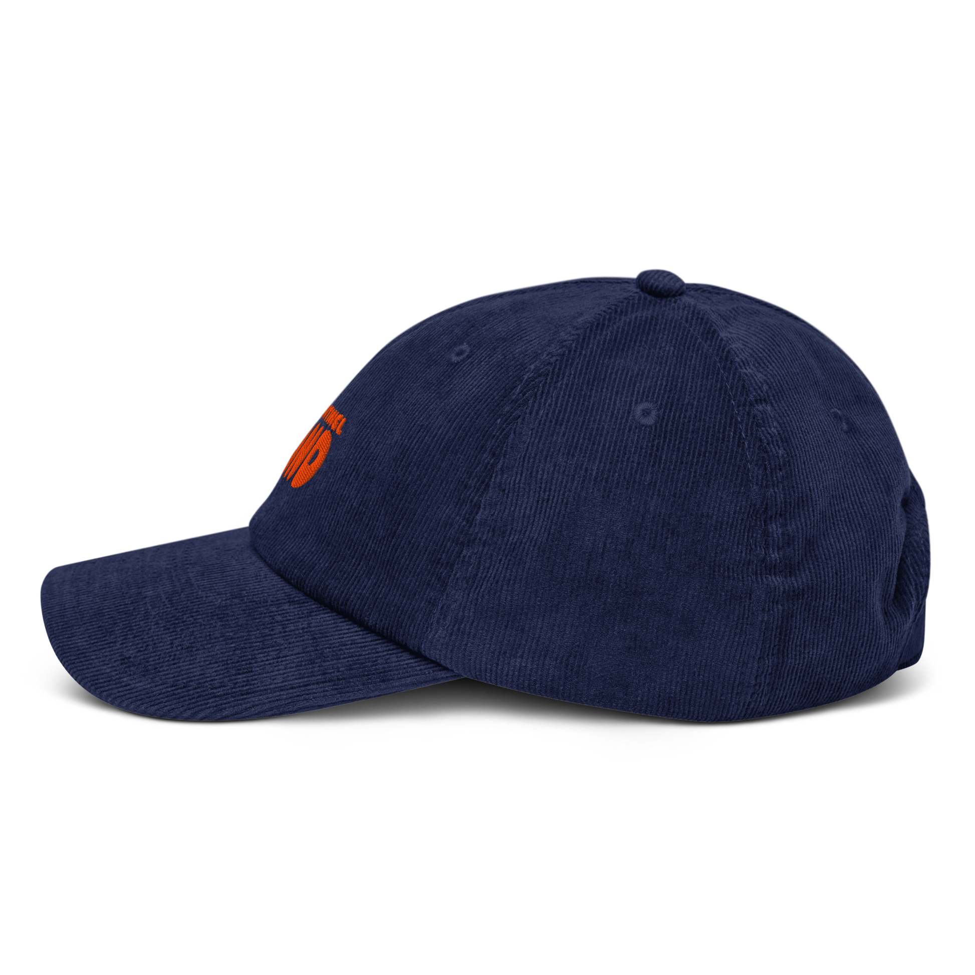 oddjuice north sentinel cap – side view with orange embroidered label detail