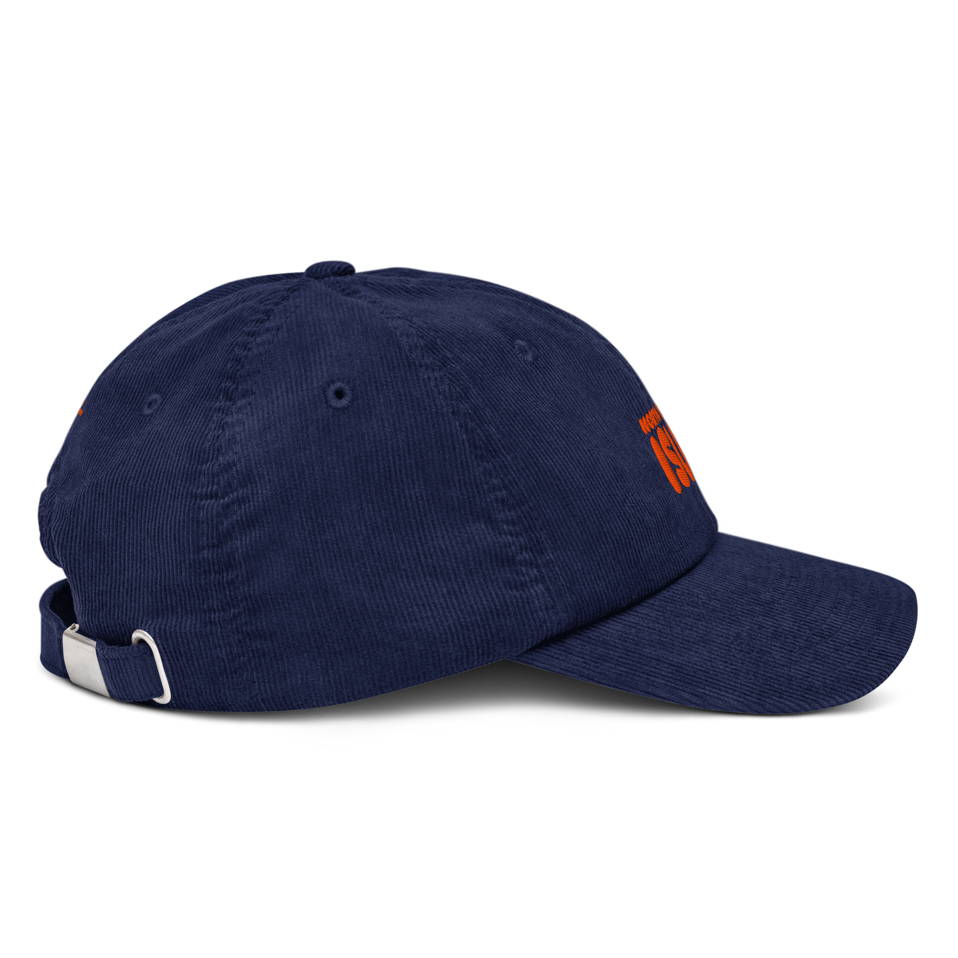 oddjuice north sentinel cap – side view with orange embroidered label detail